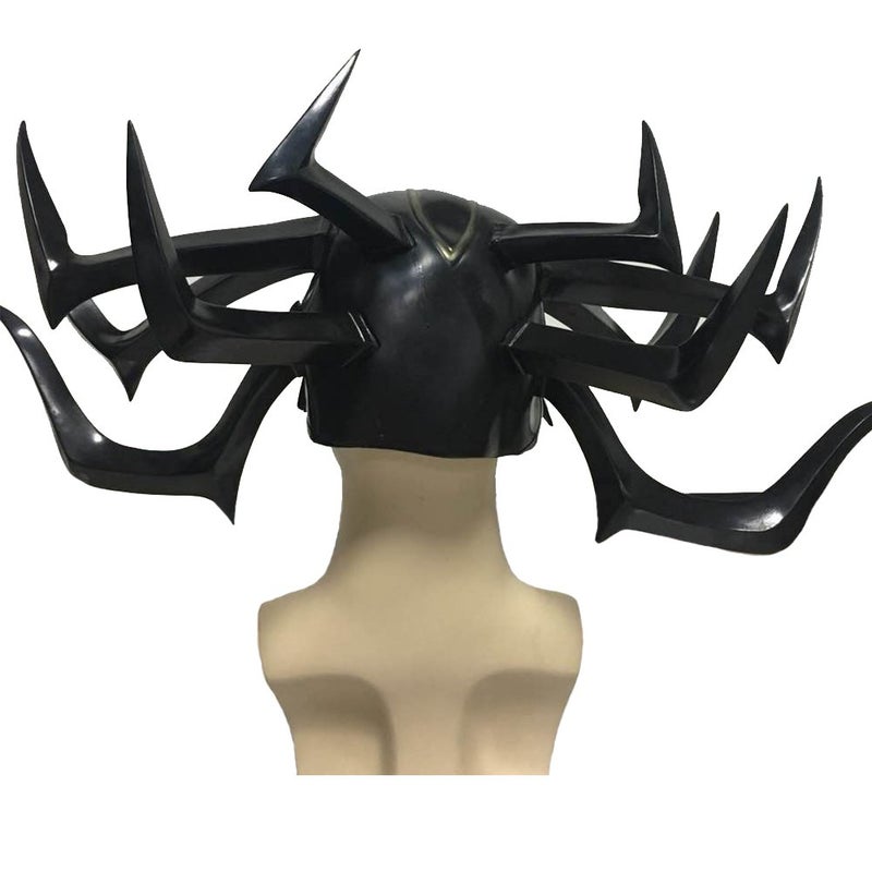 xcoser Hela Helmet Womens Headwear Cosplay Costume Halloween Black Mask Accessory - Image 2